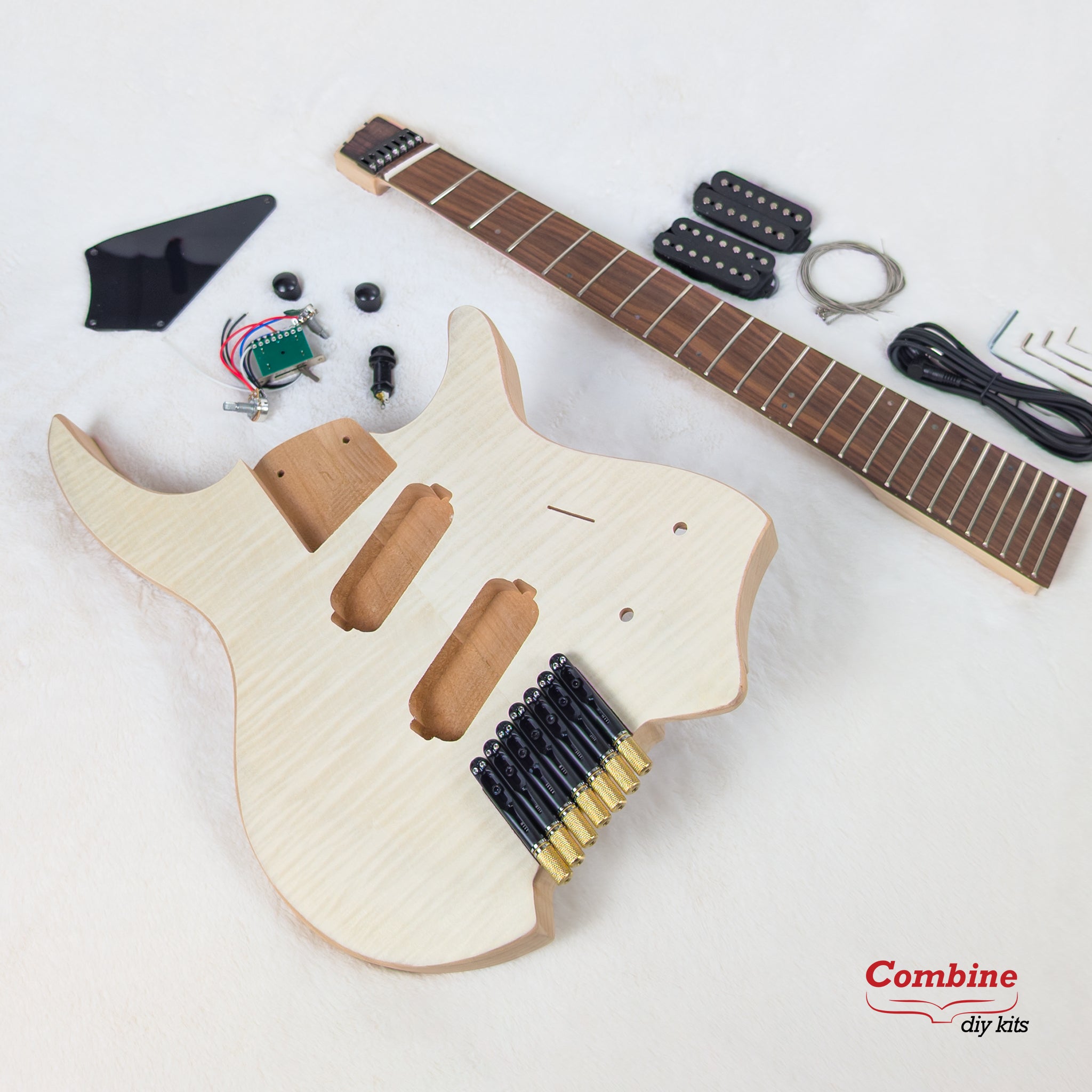 HITEC Nine Eagles フリースプリット・マイクロ SOLOセット Multiscale Headless 7-String Guitar Kit (B-Stock) – Combine Guitars